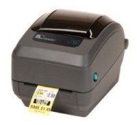 Thermo-Etikettendrucker Zebra GK420d rev2, 8 Punkte/mm, USB, RS232,LPT, schwarz, USB Kabel, Netzteil
